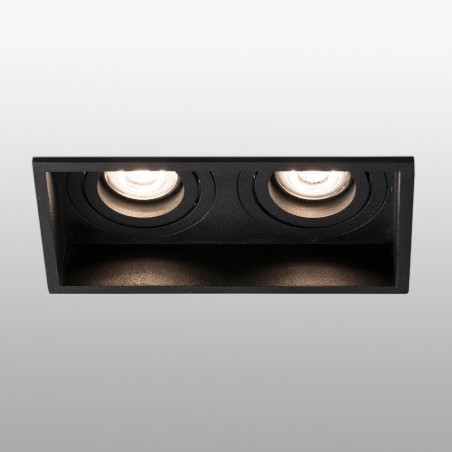 Empotrable Hyde cuadrado 2 luces (blanco)