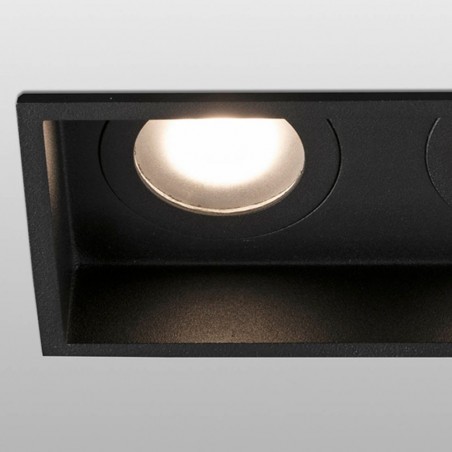 Empotrable cuadrado Hyde IP44 de 2 luces (blanco)