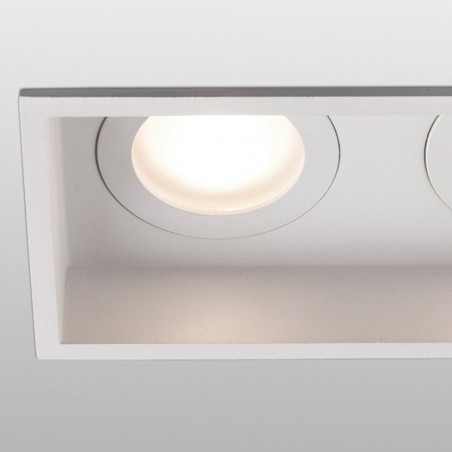 Empotrable cuadrado Hyde IP44 de 2 luces (blanco)