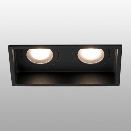 Empotrable cuadrado Hyde IP44 de 2 luces (blanco)