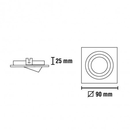 CLASSIC quadratischer Einbaustrahler Kupfer. Wonderlamp