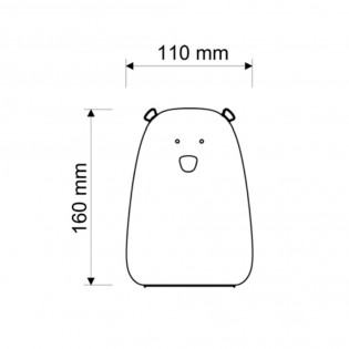Bear LED Children's Night Lamp (Pink)