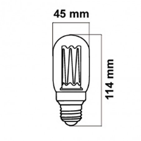 E27 LED Tube Decorative Filament Bulb (4W)