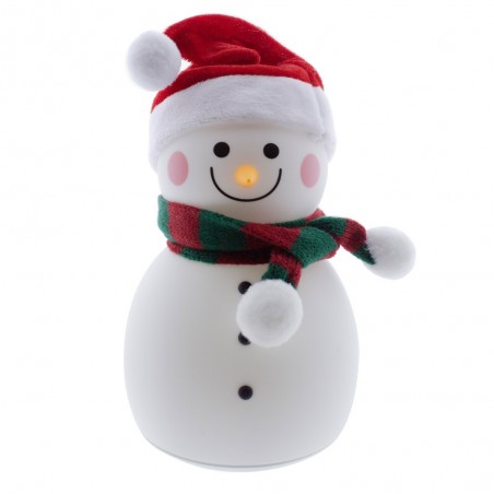 LUZ NOCTURNA SILICONA LED CON USB MUÑECO DE NIEVE