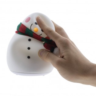 LUZ NOCTURNA SILICONA LED CON USB MUÑECO DE NIEVE