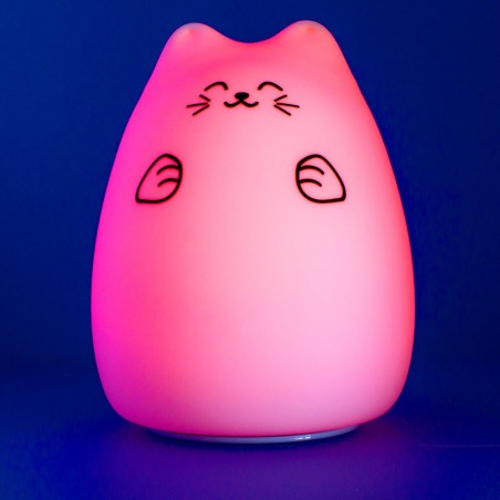 LUZ NOCTURNA SILICONA LED CON USB GATO
