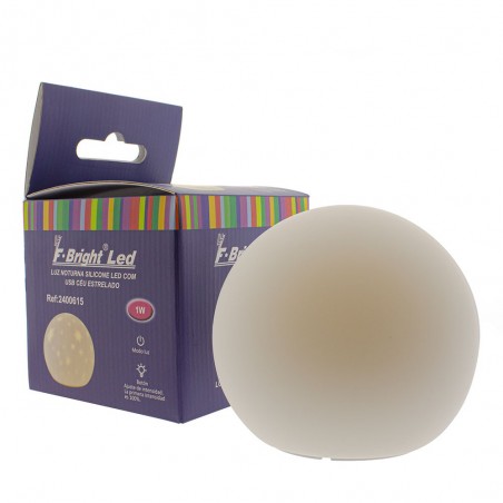 LUZ NOCTURNA SILICONA LED CON USB CIELO ESTRELLADO