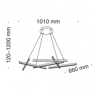 Lámpara de techo LED line