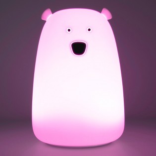 Bear LED Children's Night Lamp (Pink)