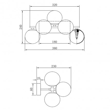 Aplique de pared Dallas