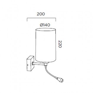 Wandleuchte mit LED-Leser BASIC