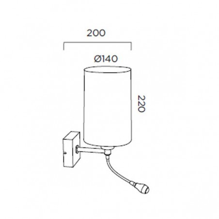 Wandleuchte mit LED-Leser BASIC