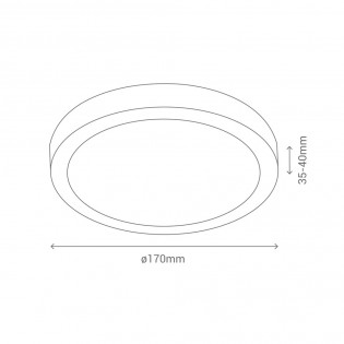 Ceiling Flush Light Surf (Nickel)