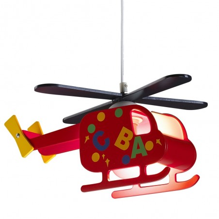 Lámpara infantil Helicóptero Rojo