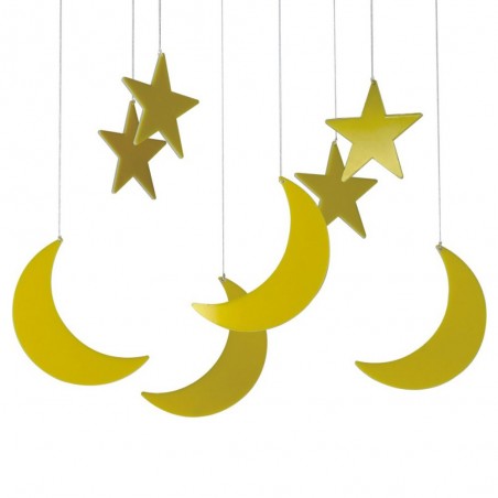Flush light with pendants Stars and Moons