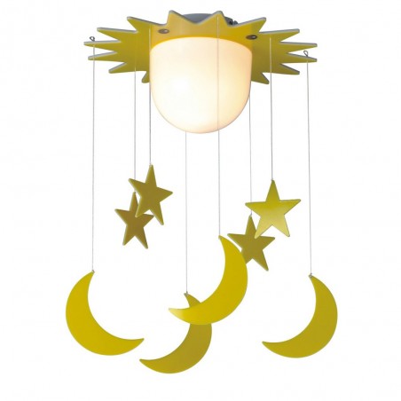 Flush light with pendants Stars and Moons