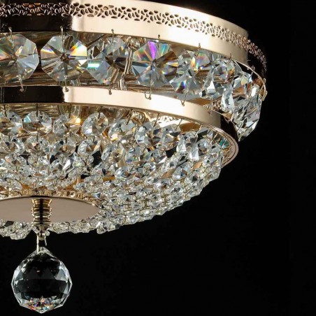 Semi Flush Mount Crystal Chandelier Ottilia