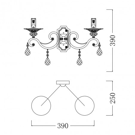 Wall Light Grace Royal Classic (2 lights)