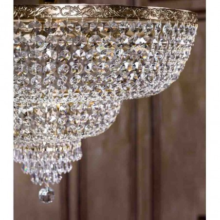 Crystal Flush Mount Chandelier Palace III