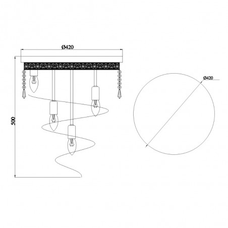 Ceiling Flush Light Cascade