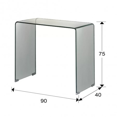 Cónsola de cristal Glass (90x40)