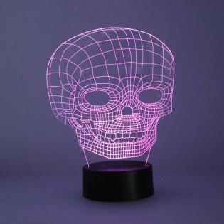 Lámpara de mesa 3D Calavera