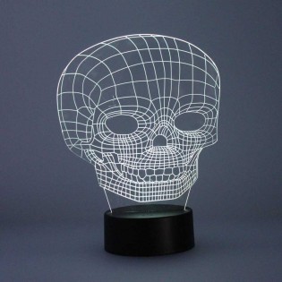 Lámpara de mesa 3D Calavera