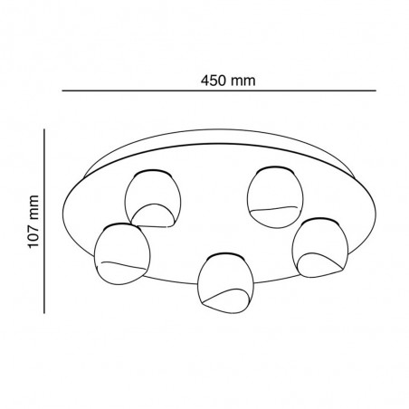Plafón Fany (5 luces)