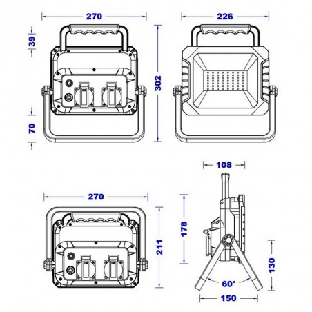 Portable Flood Light LED Cless (30W)