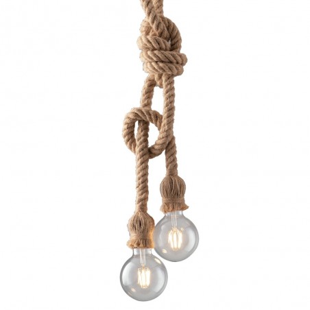 Hanging hemp lamp Rope (2 Lights)