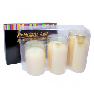 Pack 3 Velas con luz Decorativas