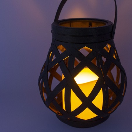 Vela con luz decorativa Caldero