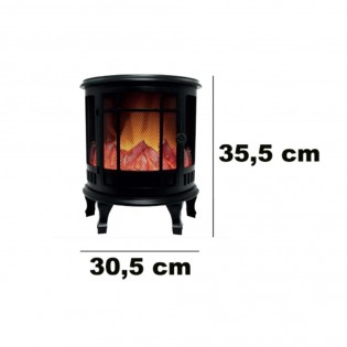Chimenea con luz decorativa