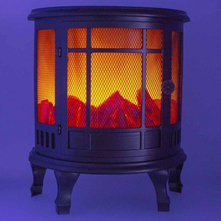 Chimenea con luz decorativa