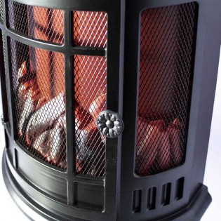 Chimenea con luz decorativa