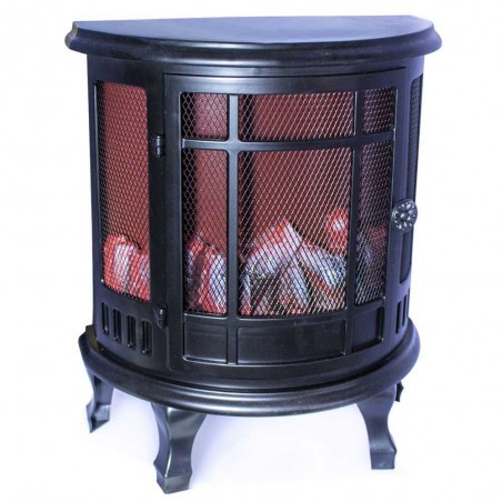 Fireplace with light fire effect