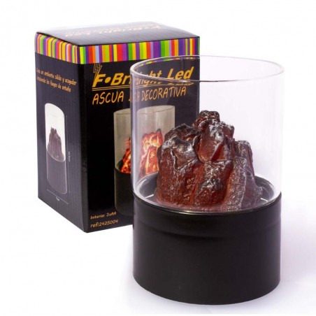 Lámpara decorativa Ascua luz efecto fuego