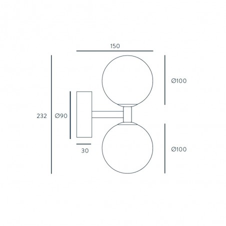 Aplique de pared Dalt II