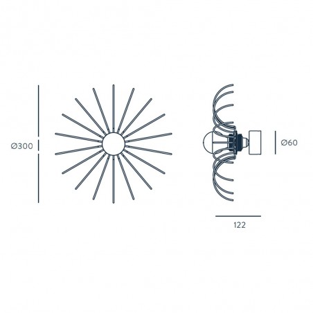 Aplique de pared Spider