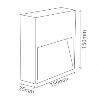 Aplique de exterior LED Kamal color blanco (3W)