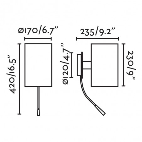 Aplique con lector LED Guadalupe