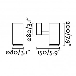 Foco proyector LED Plom con ángulo regulable (7W)