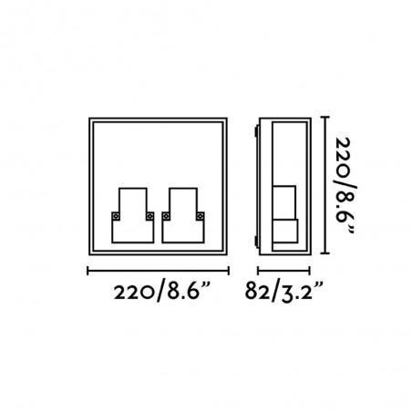 Aplique de pared exterior Pomo