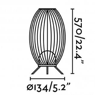 Lámpara de pie de exterior LED Cage (12W)