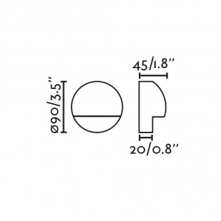 Aplique de exterior Drak
