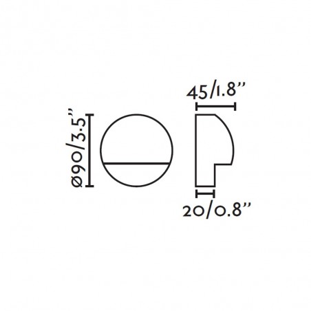 Aplique de exterior Drak