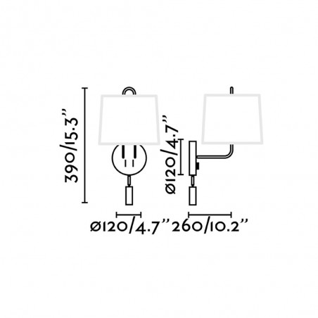 Aplique de pared con lector LED Montreal (3W)
