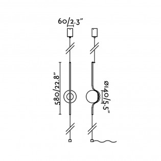 Lámpara colgante/pie LED Le Vita II (6W)