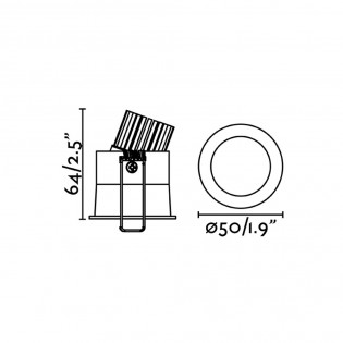 Empotrable orientable de techo LED Fox