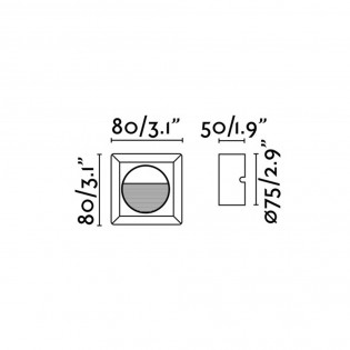 Outdoor LED Wall Recessed Light Mini Carter (1,2W)